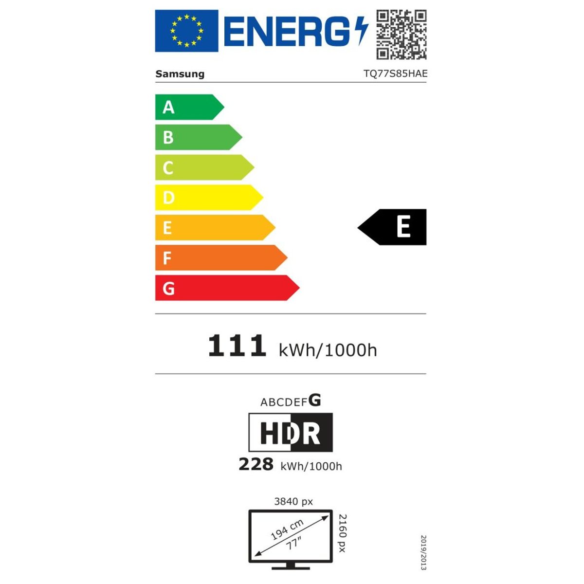 Televiseurs OLED TQ77S85H noir, SAMSUNG
