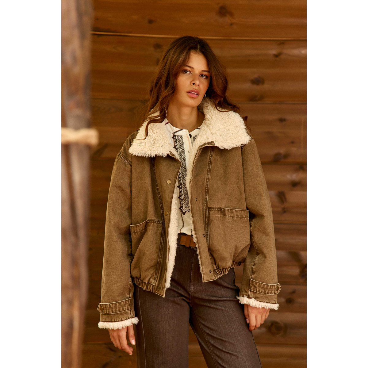 MANTEAU uni NELAN 16-marron, LA PETITE ETOILE