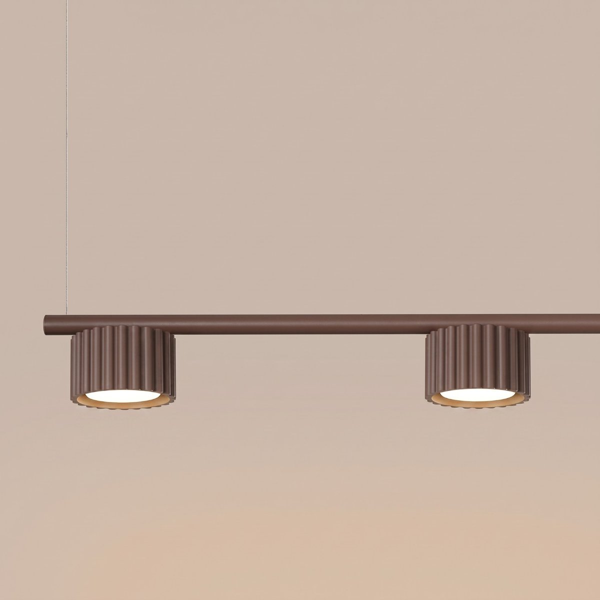 Lustre Aluminium Marron Gx53 4 AURA marron, EDEN