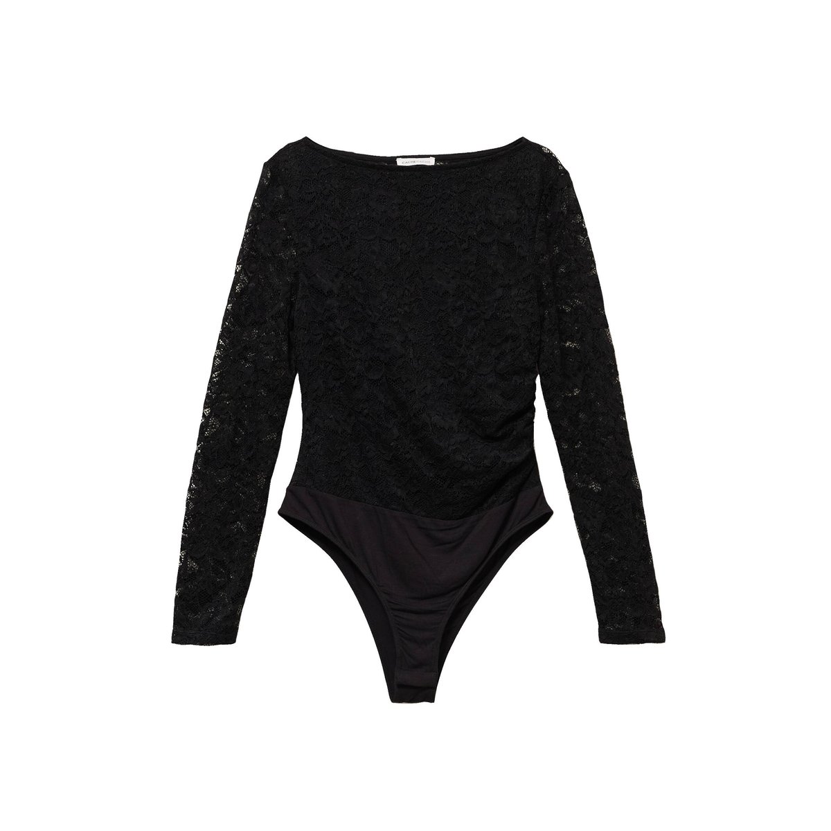 Body ajusté dentelle col bateau noir, CACHE CACHE