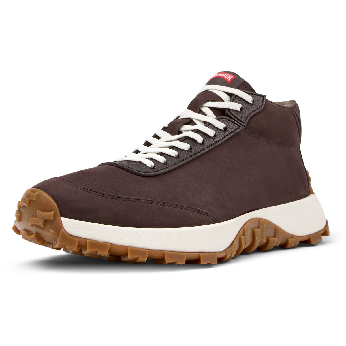 Sneaker-Bootie Drift Trail cuir marron foncé, CAMPER