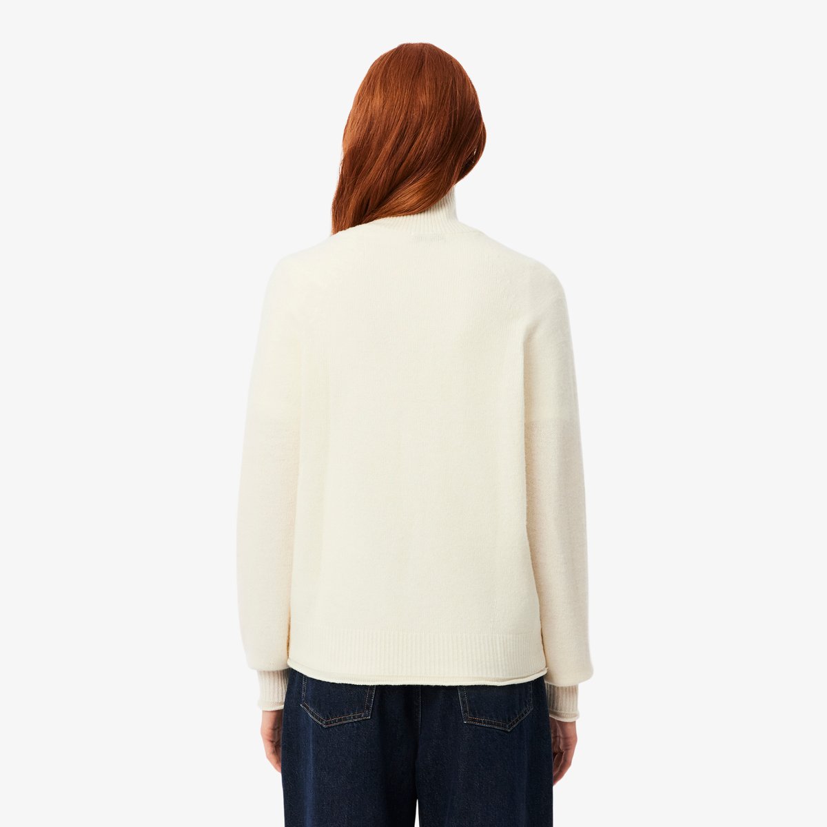 Pull col montant laine beige-xfj, LACOSTE
