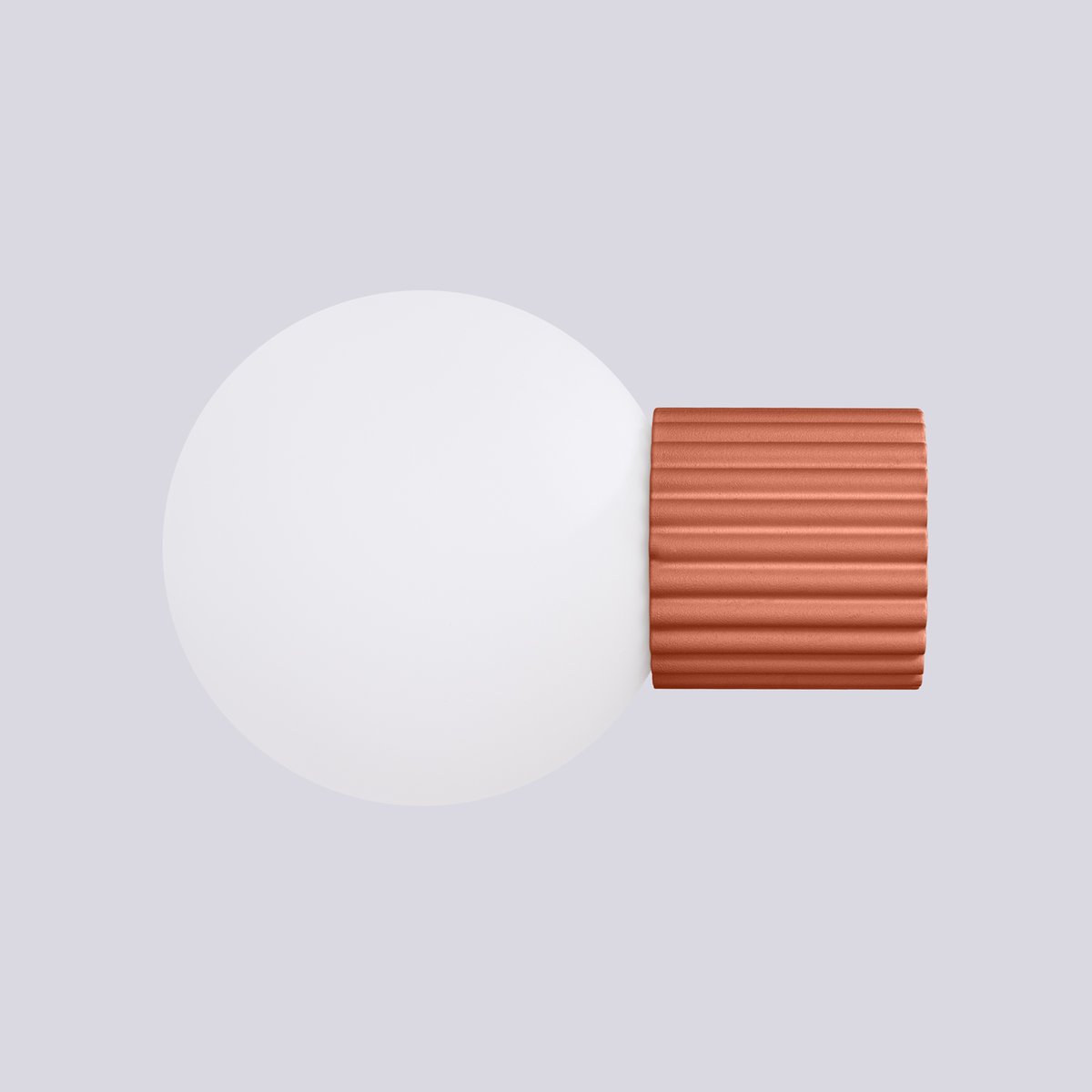 Applique Aluminium Ocre Rouge G9 1 Halo rouge, EDEN