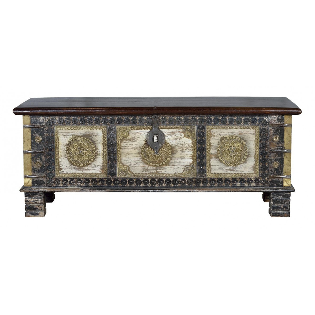 Coffre bronze marron, DECORATION D’AUTREFOIS