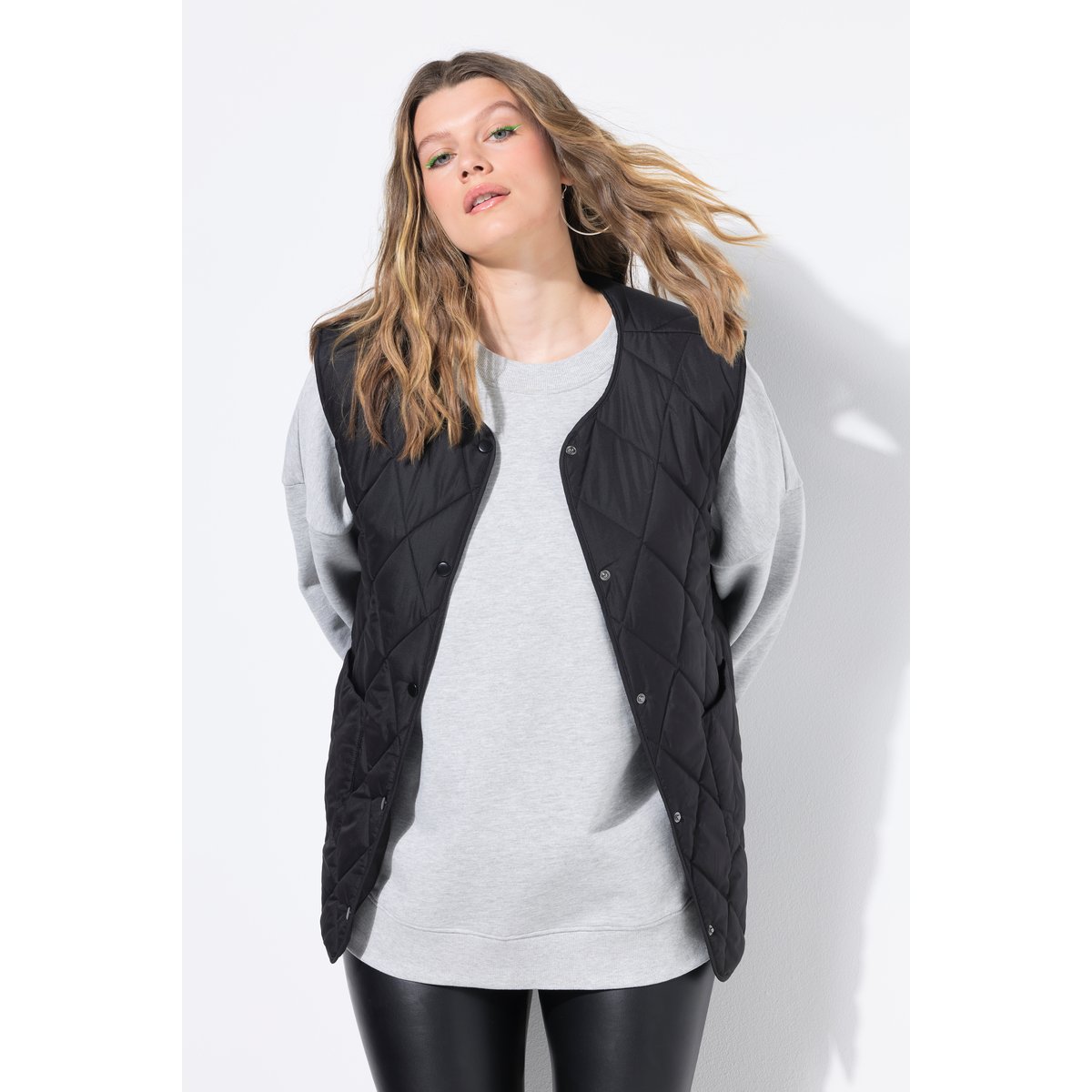 Gilet matelassé léger coupe oversize noir, STUDIO UNTOLD