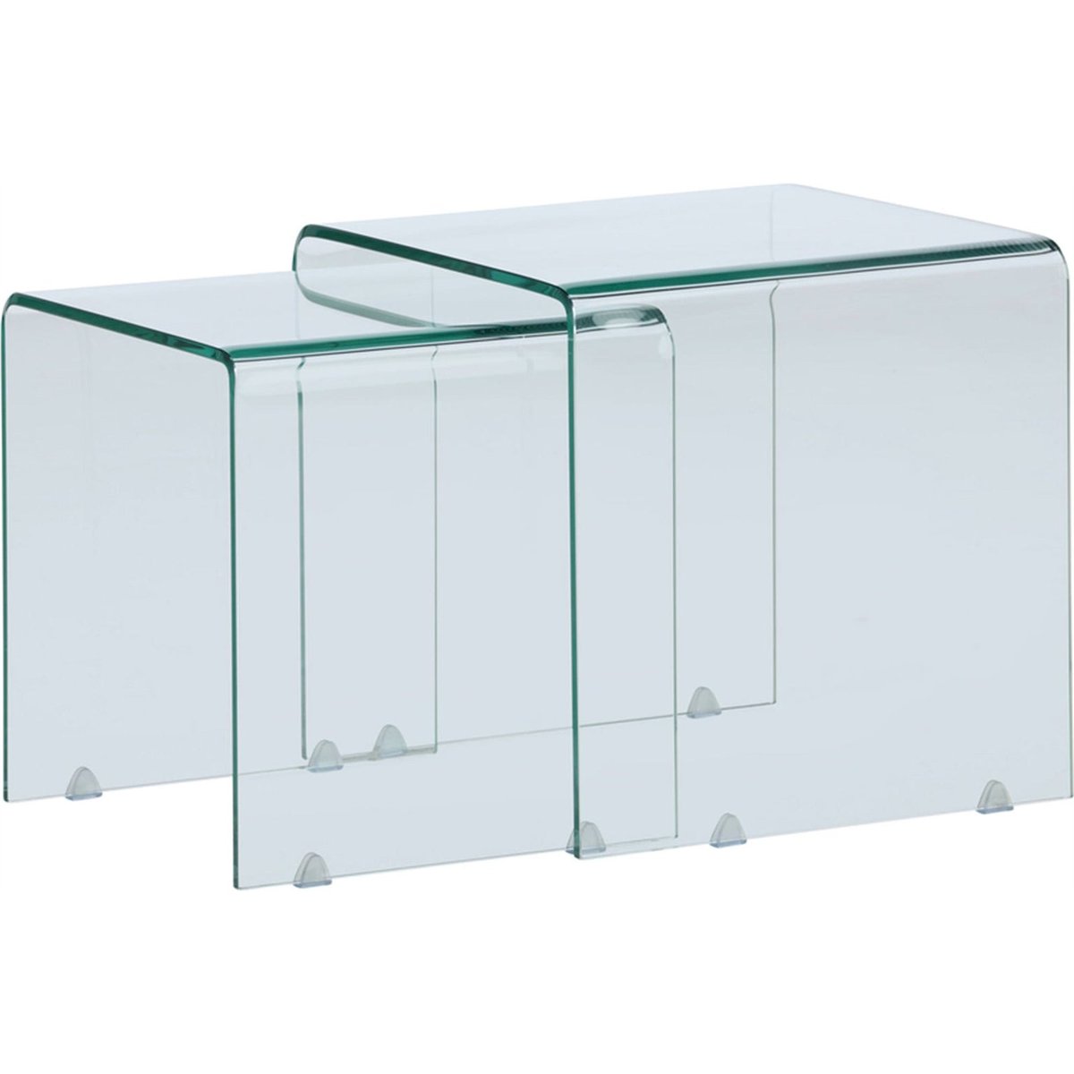 Set de tables basses AVARATIVE transparent verre, RECOLLECTION