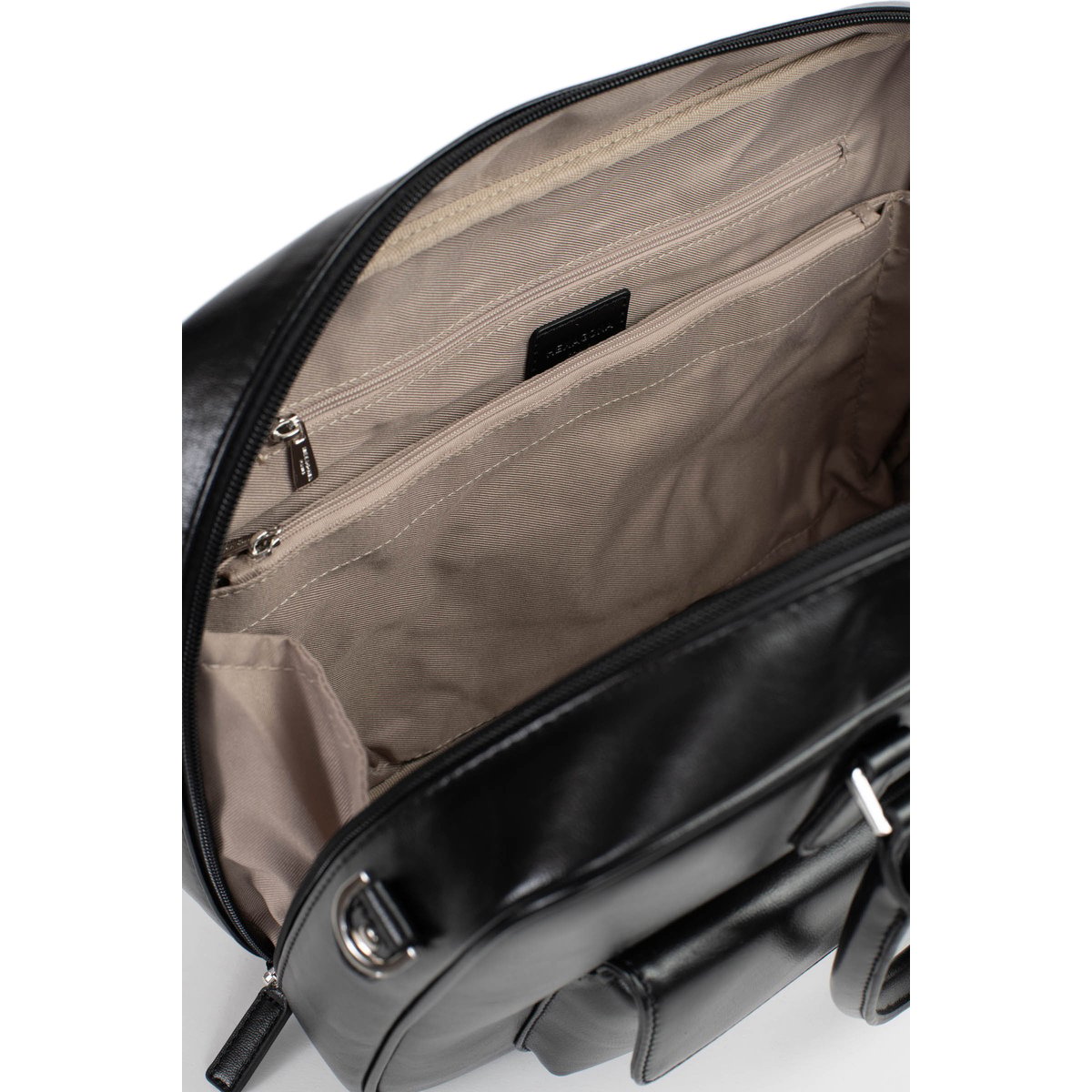 Sac porté main 2 poignées JADE noir, HEXAGONA