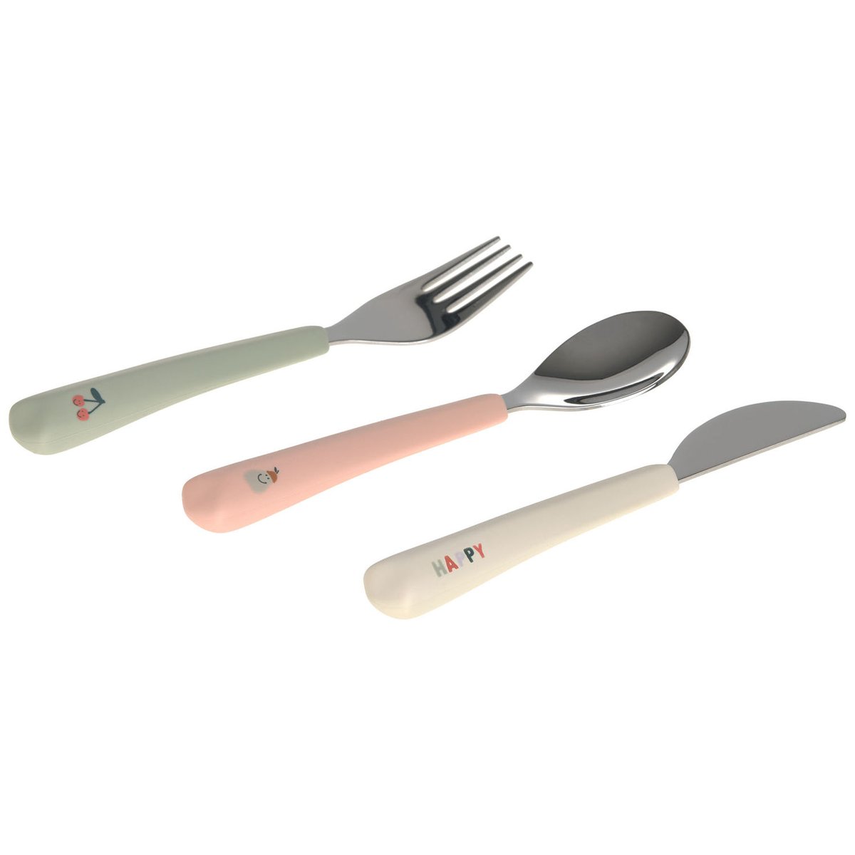 Couverts vert, rose, beige, LASSIG
