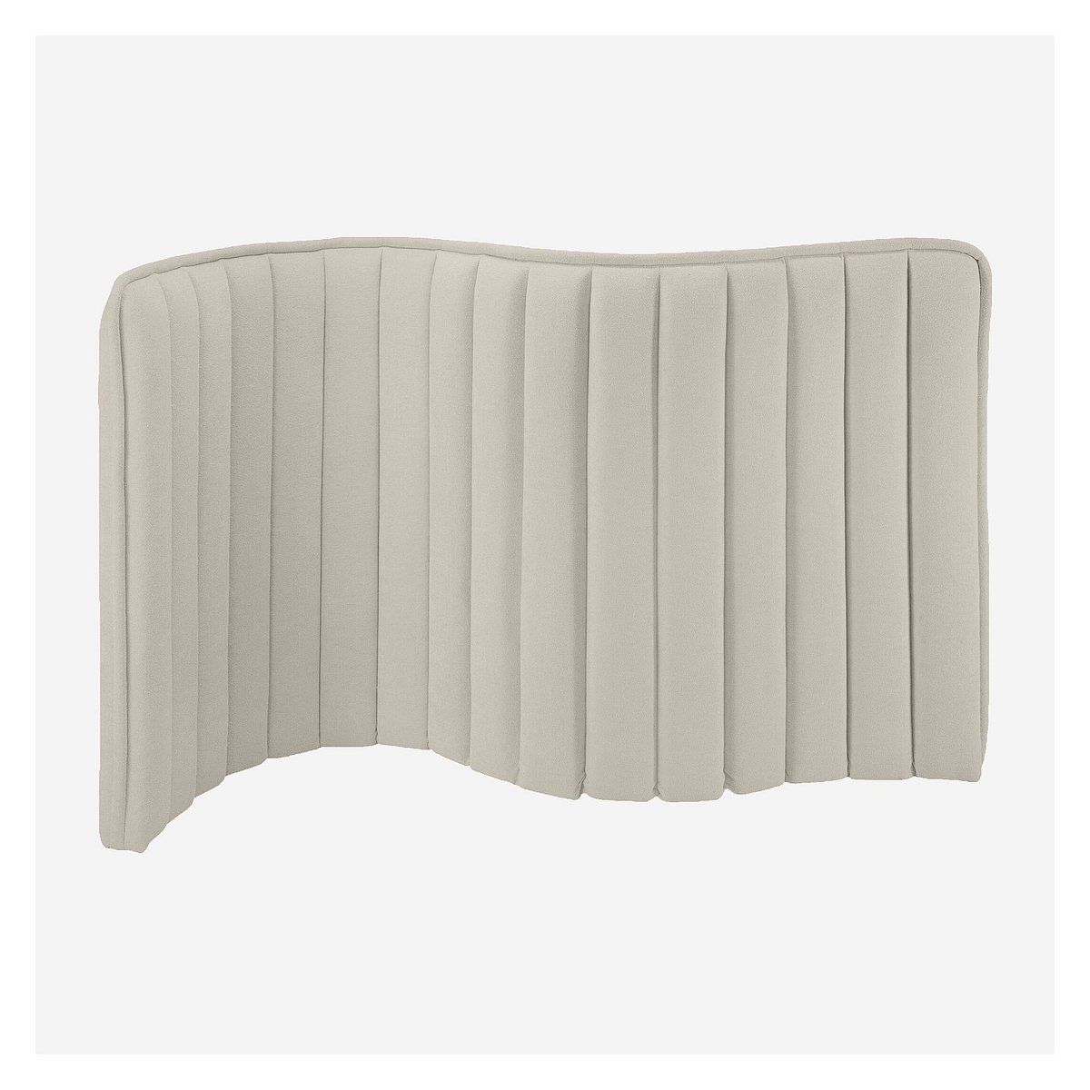 Tête de lit en tissu BOUDOIR crème, HABITAT