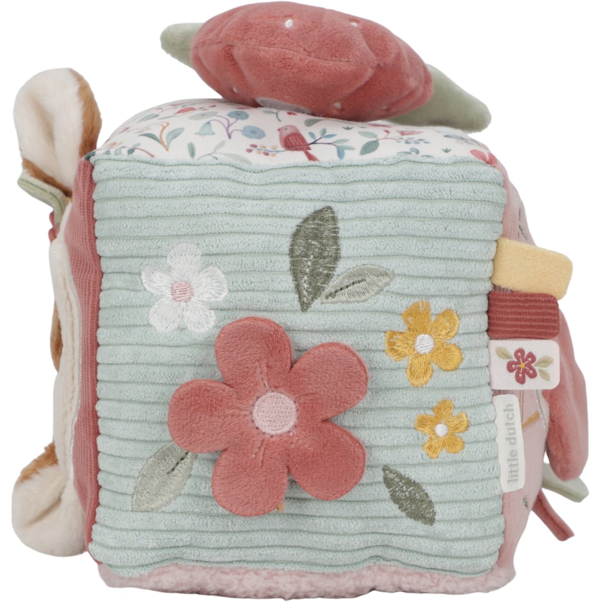 Cube d'activités rose, vert, multicolore, marron, LITTLE DUTCH