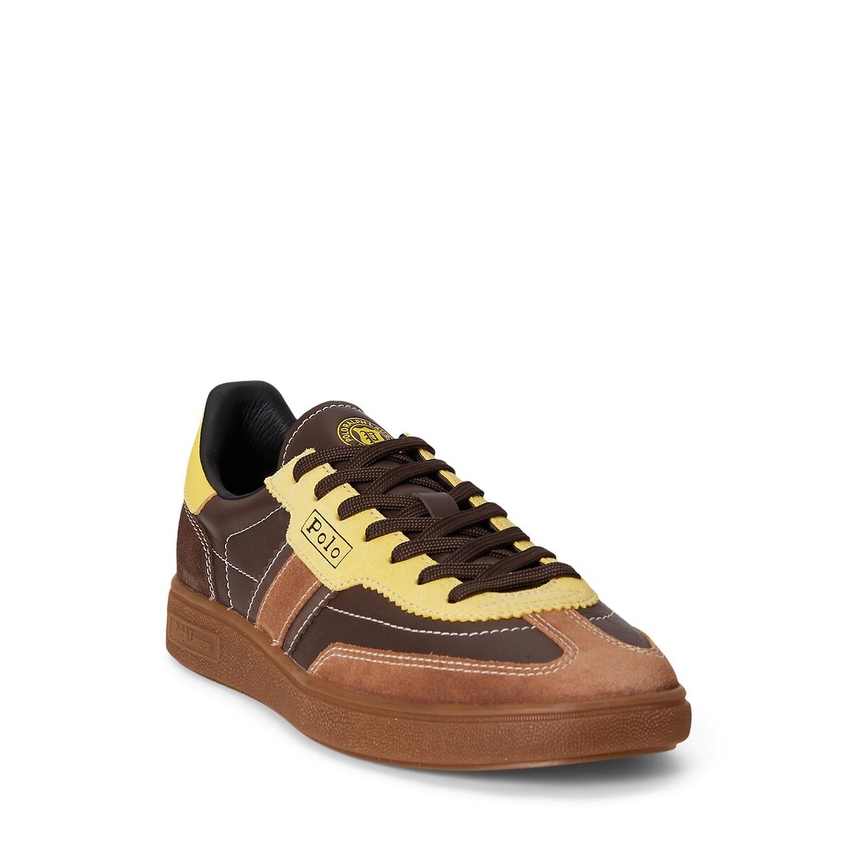 Bedford Leather Trainers brown/yellow, POLO RALPH LAUREN