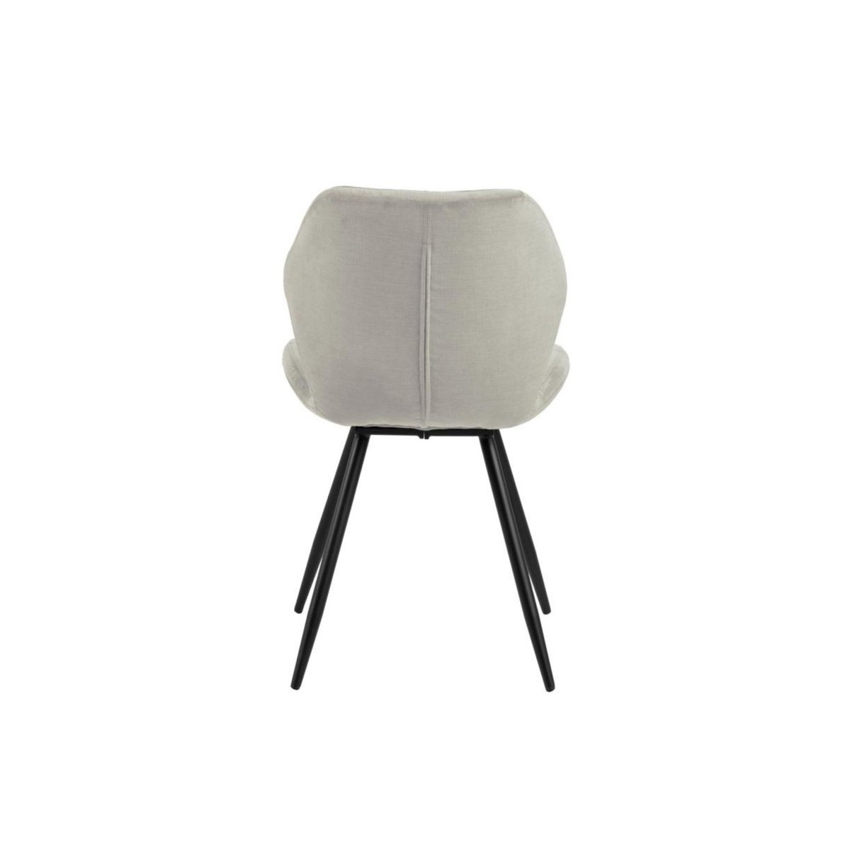 Chaises de salle à manger en tissu (lot de 2) - PETRA crème, HELLIN, DEPUIS 1862