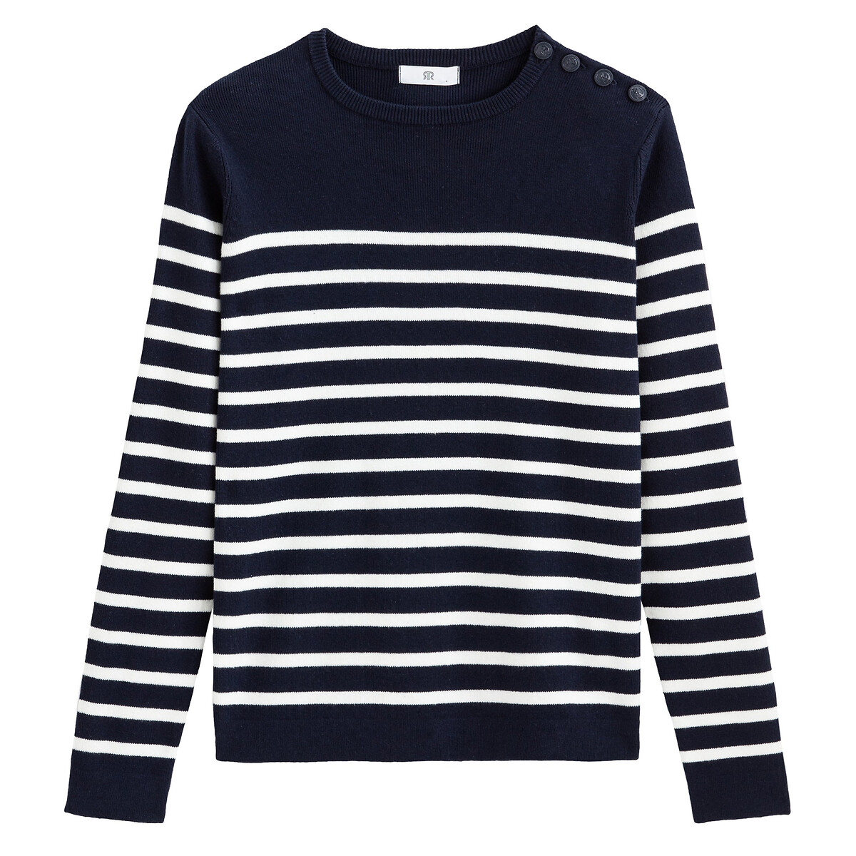Pull marinière rayé marine/ivoire, LA REDOUTE COLLECTIONS