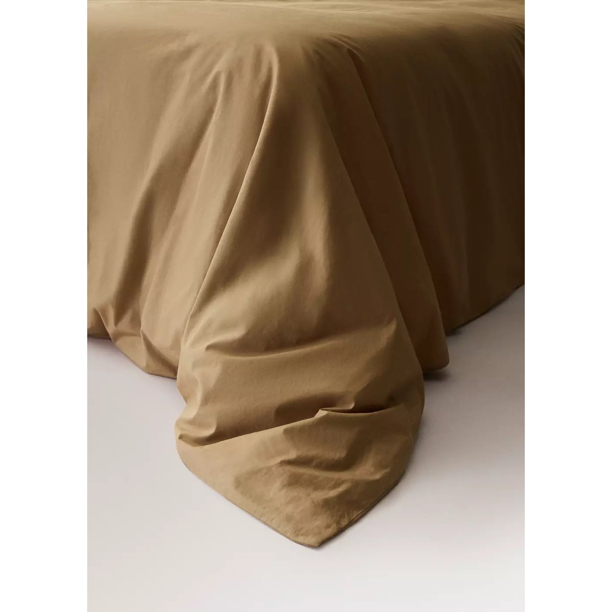 Housse de couette percale de coton 300 fils lit 135/140 cm tabac, MANGO HOME