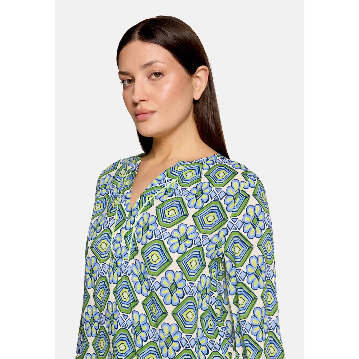 Blouse casual à motifs green/blue, CARTOON