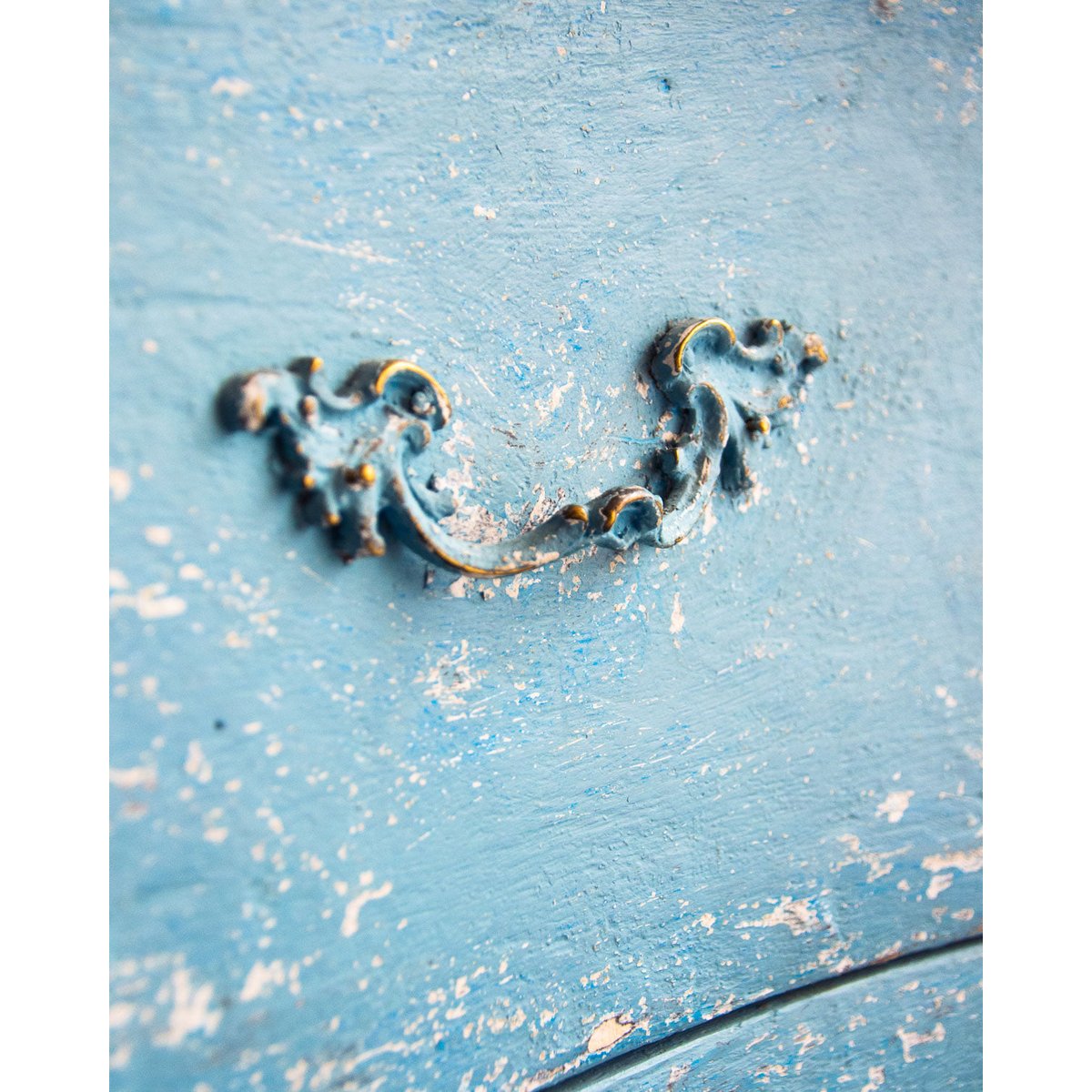 Commode bleue patinée Garance N°620 - Bon état bleu, DEBONGOUT
