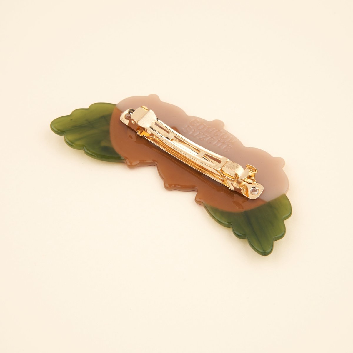 French Barrette Glands beige et marron, COUCOU SUZETTE