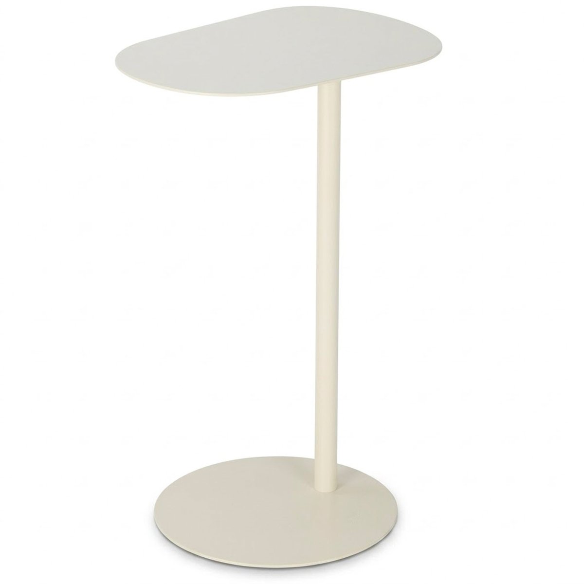 Table d'appoint bout de canapé en métal blanc 25x25x53cm blanc, WADIGA