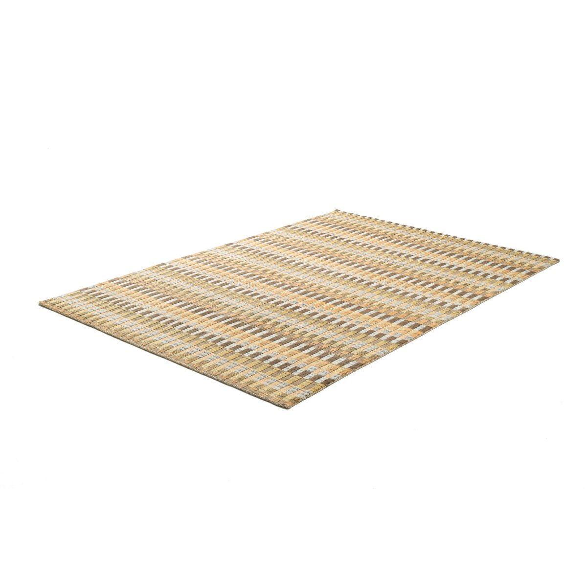 Tapis en laine vierge et viscose terre, THEKO