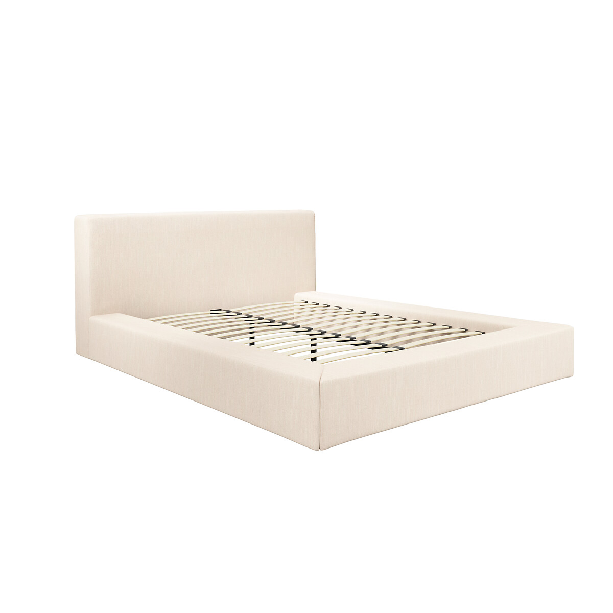 Sloane Twill Upholstered Wide Base Bed off-white, ÉDITÉ