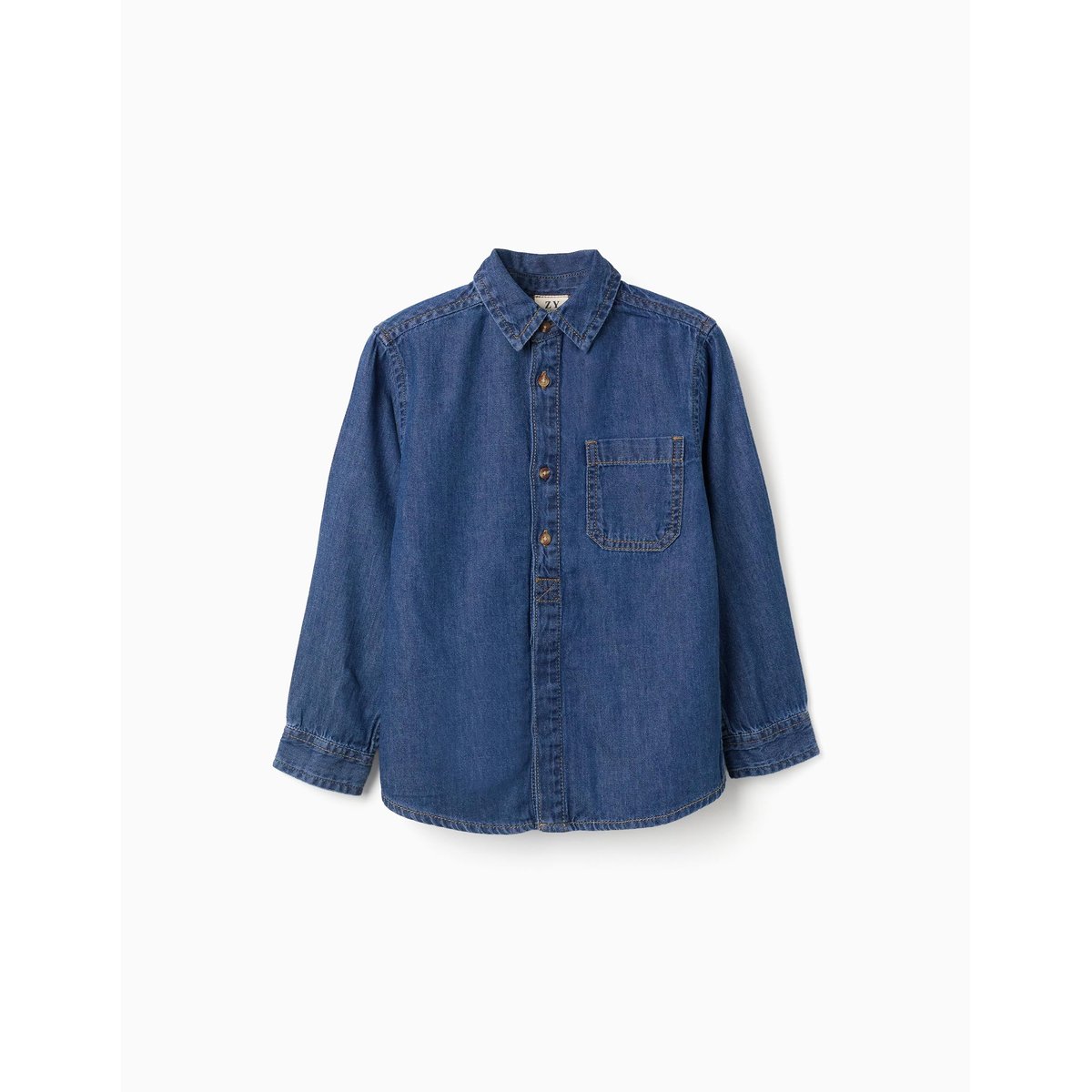 Chemise à manches longues en jean avec poche poitrine bleu, ZIPPY