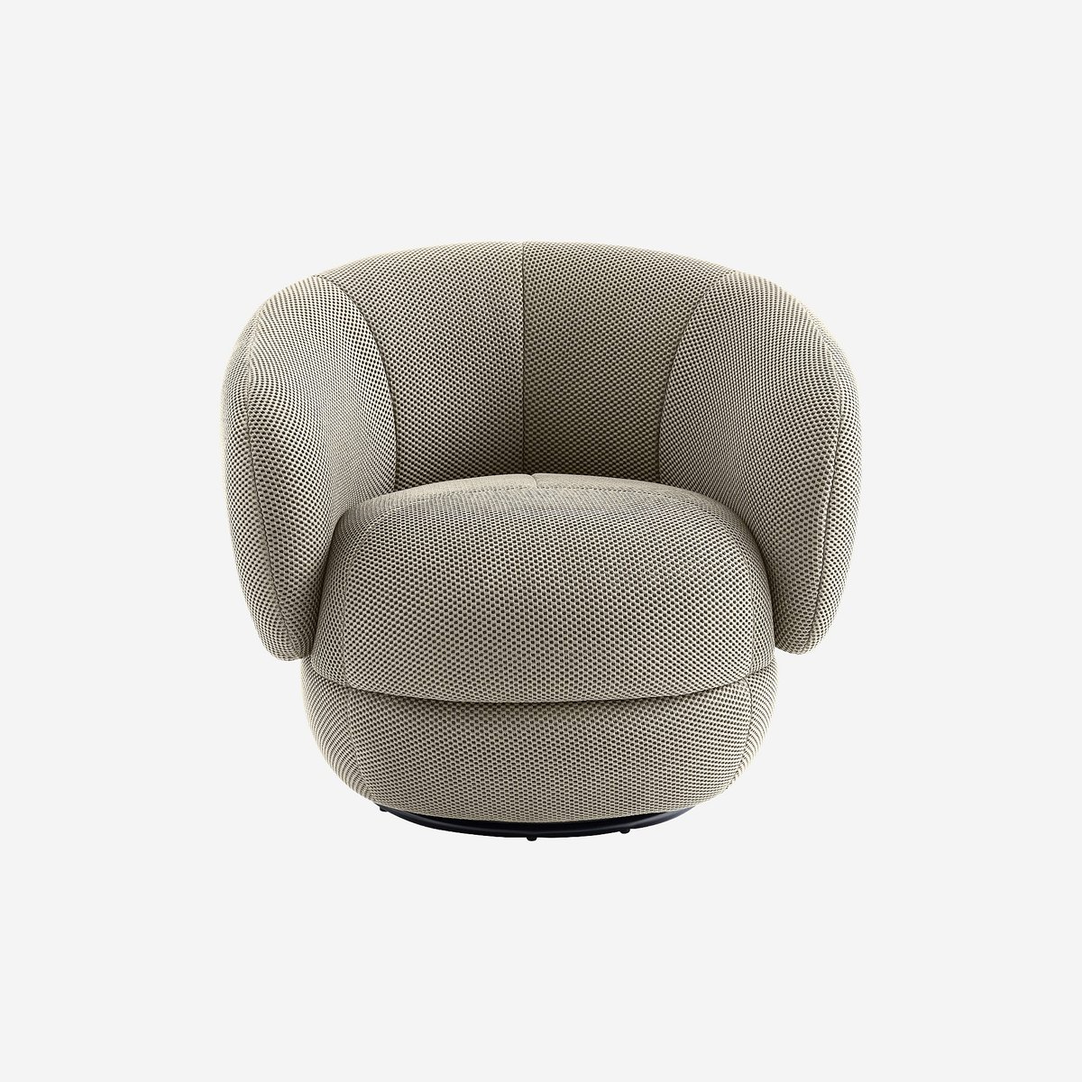 Fauteuil droit tissu SOMIO beige, HABITAT