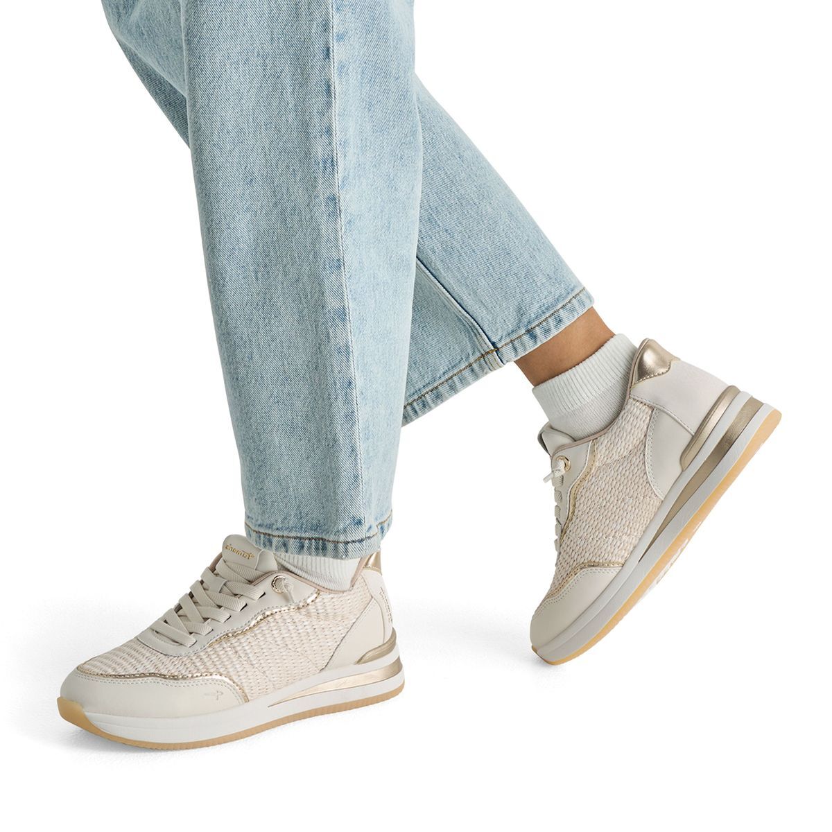 Basket femme beige beige, TAMARIS