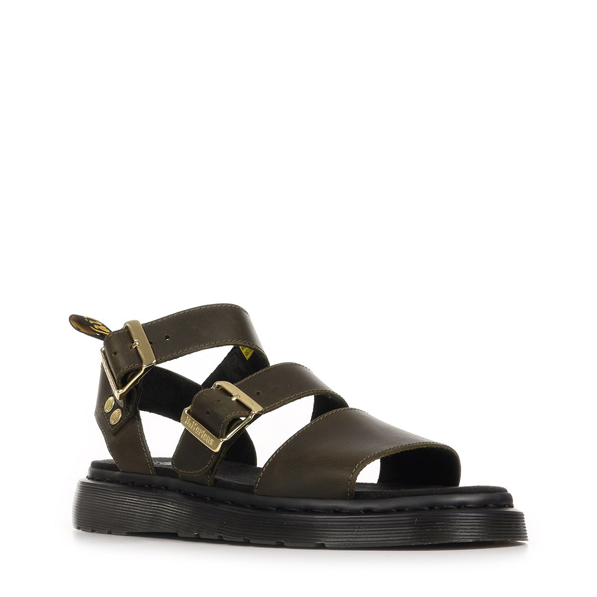 Sandales Gryphon en cuir Wyoming olive, DR. MARTENS