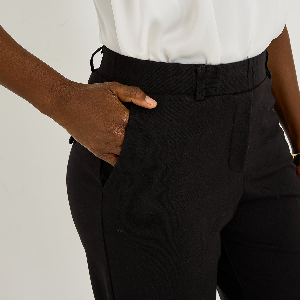 Pantalon palazzo coupe droite noir, GRAIN DE MALICE