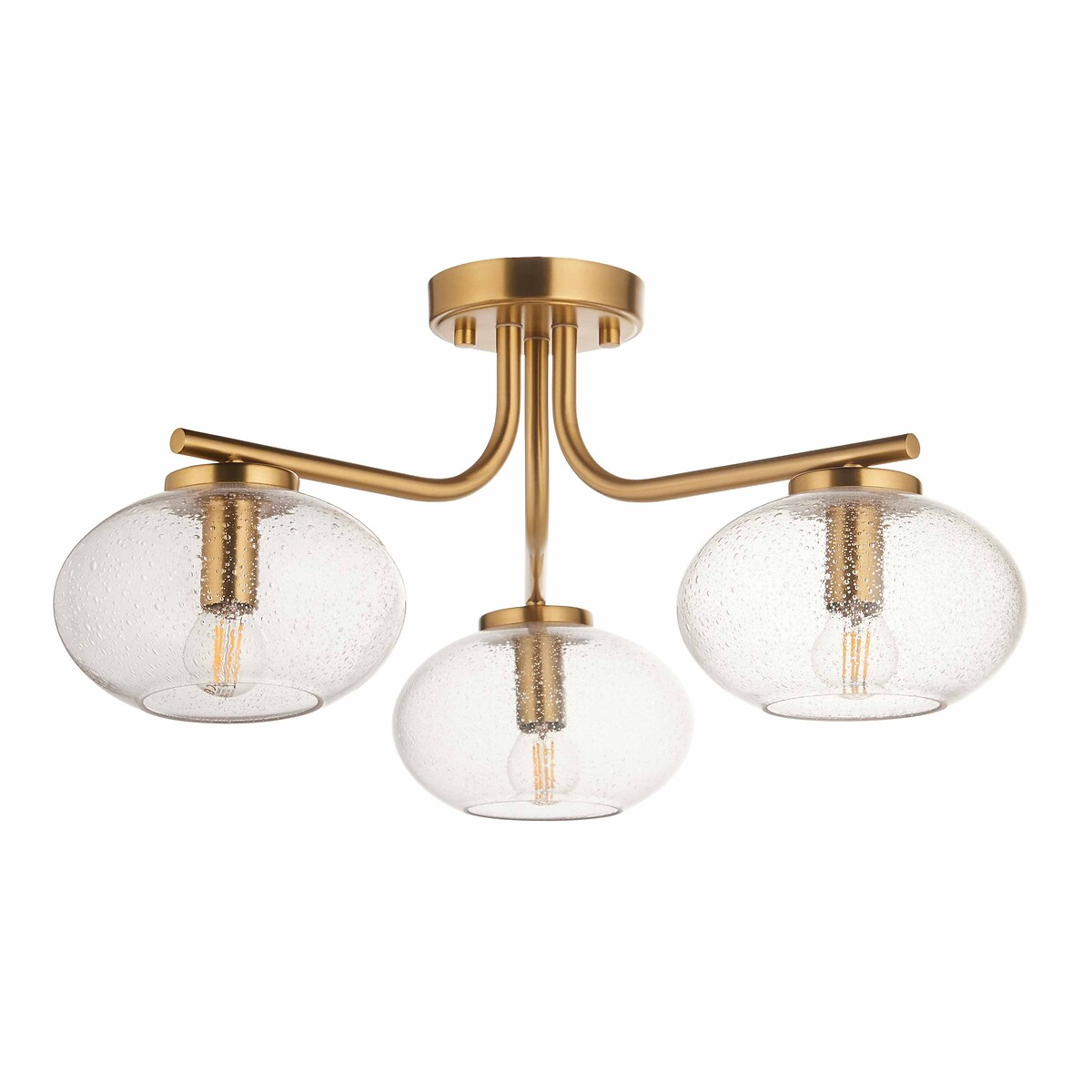 Jakobe 3-Light Bubble Glass Ceiling Light brass, ÉDITÉ