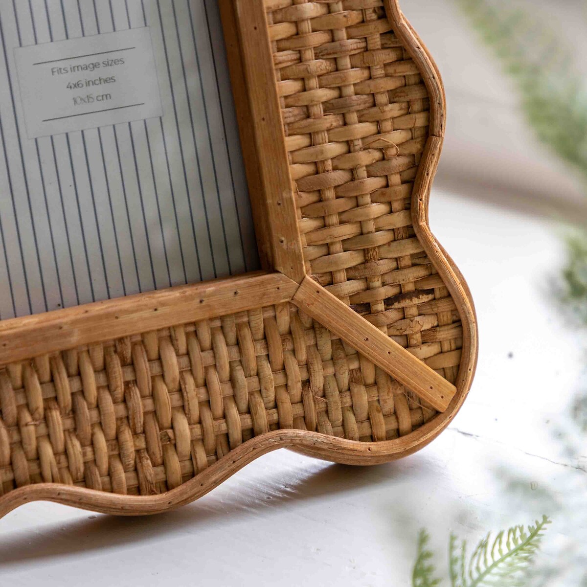 4x6" Ancona Rattan Photoframe natural, ÉDITÉ