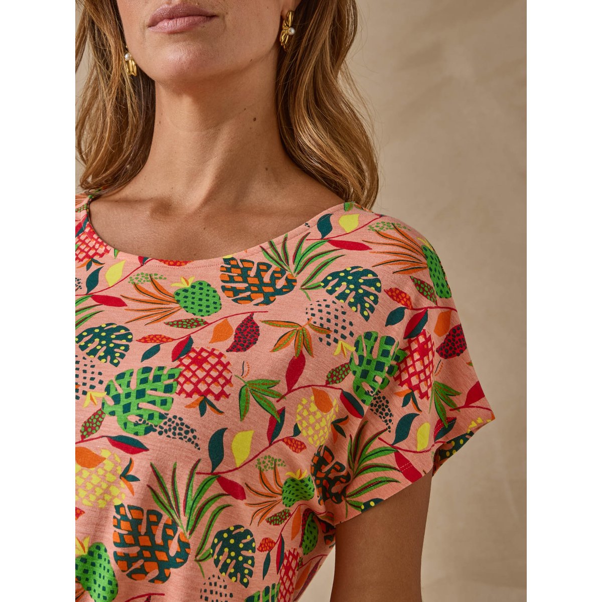 Tunique maille extensible imprimé rose, DAXON