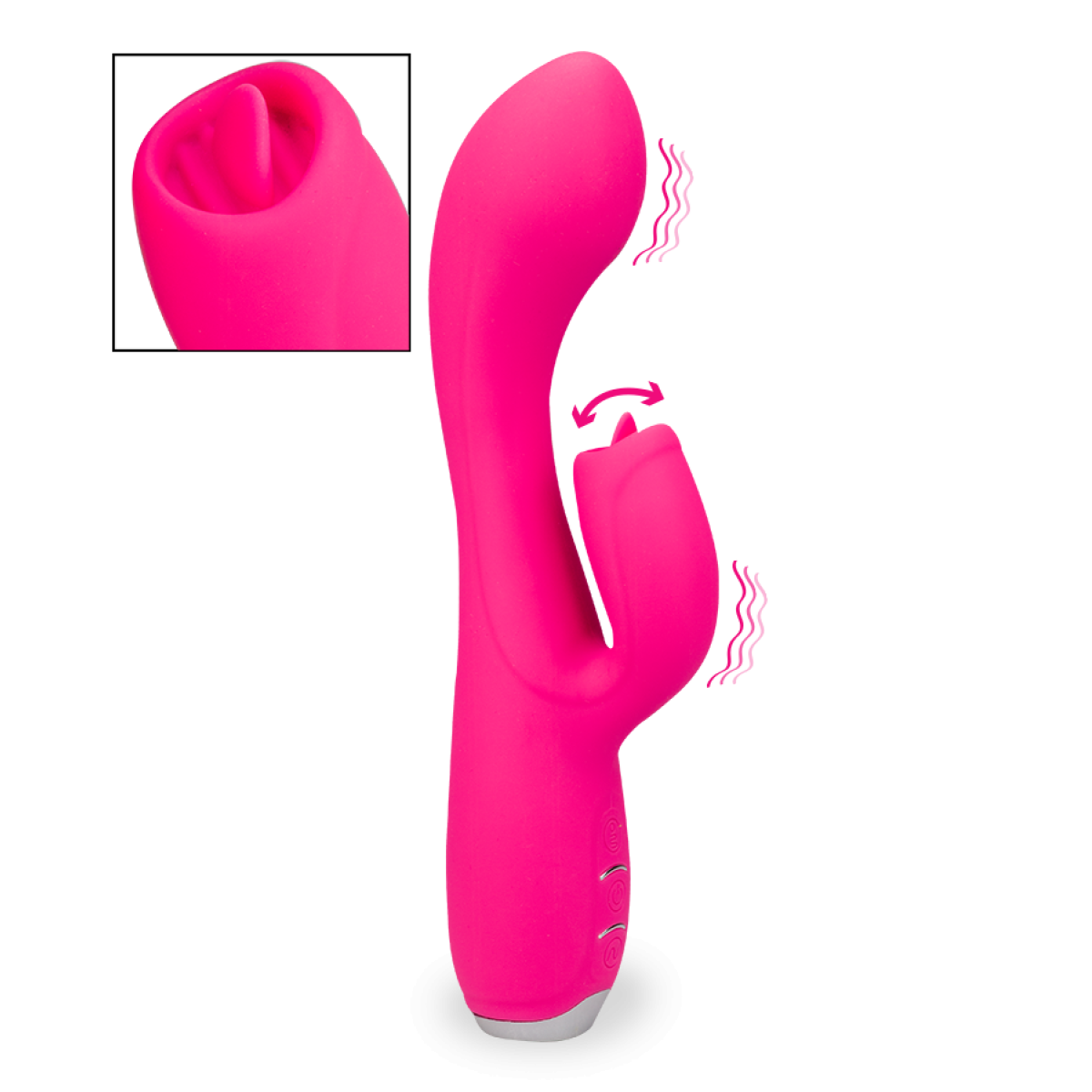 Vibromasseur vibro rabbit stimulateur clitoridien langue rose, LOVE AND VIBES