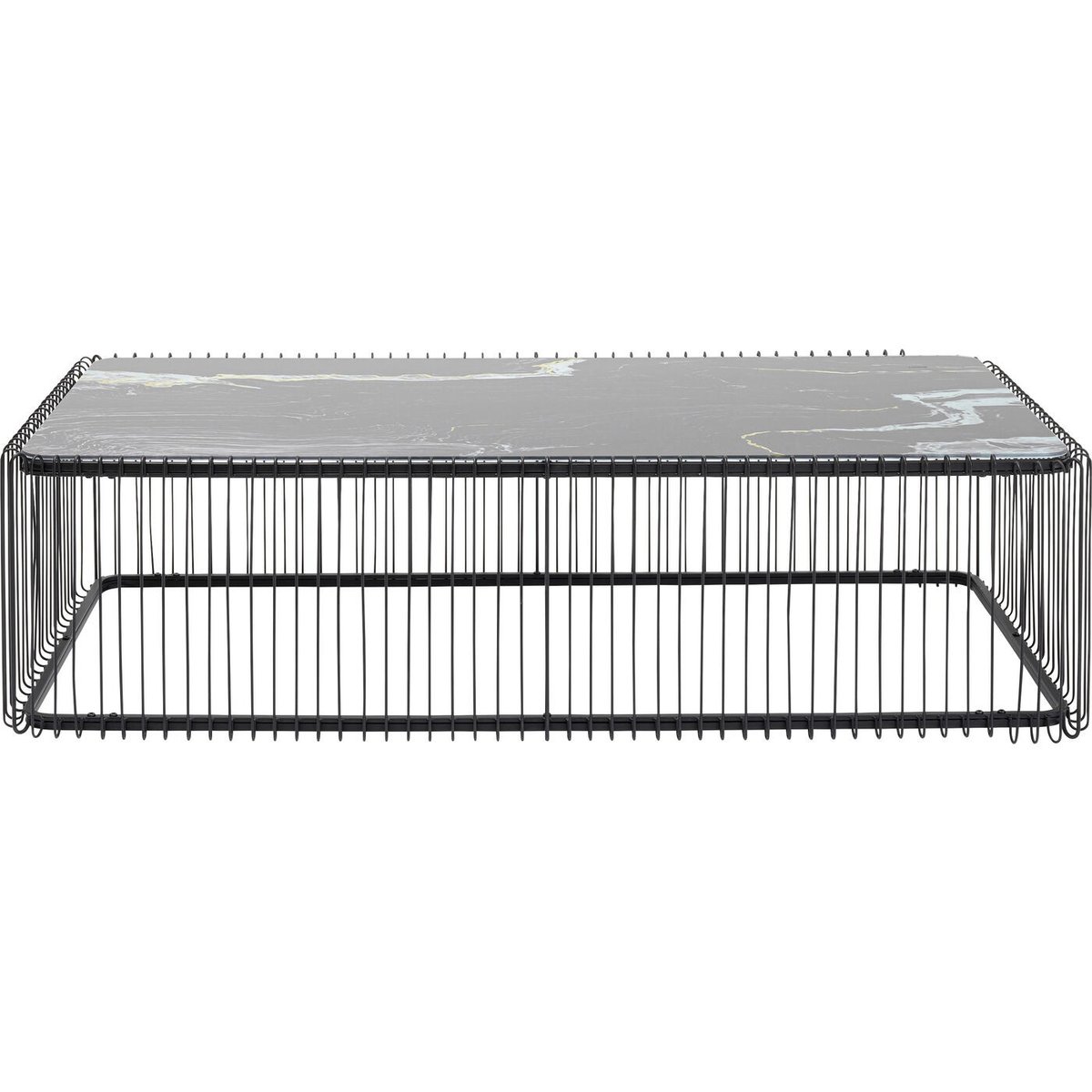 Table basse rectangulaire effet marbre, WIRE noir, KARE DESIGN