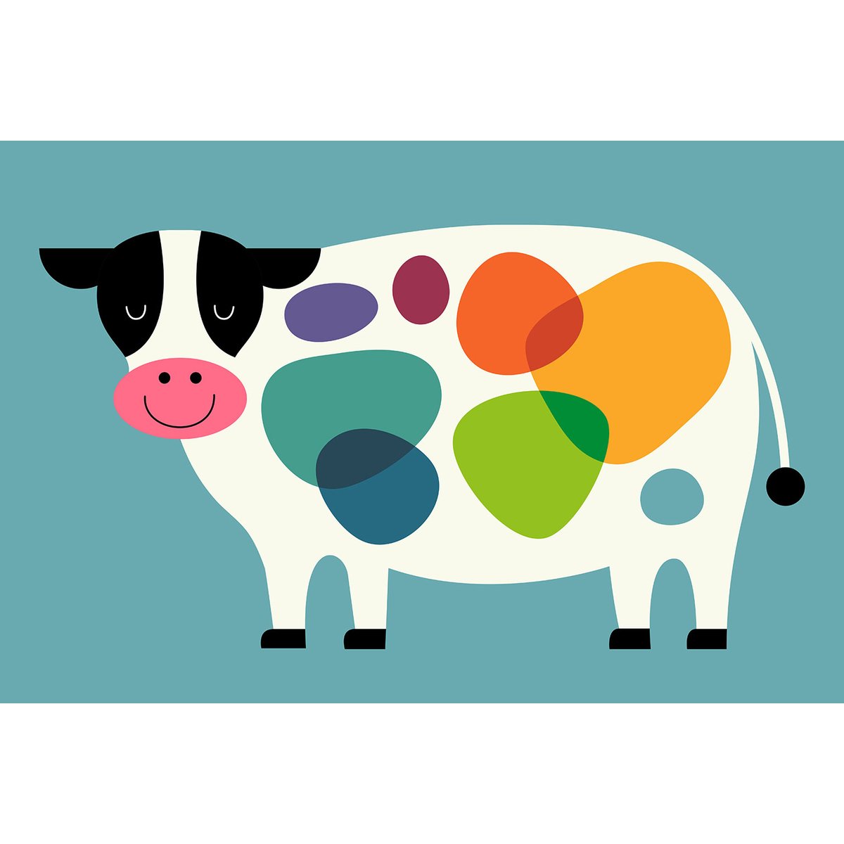 Tableau happy milk ! toile imprimée, HEXOA