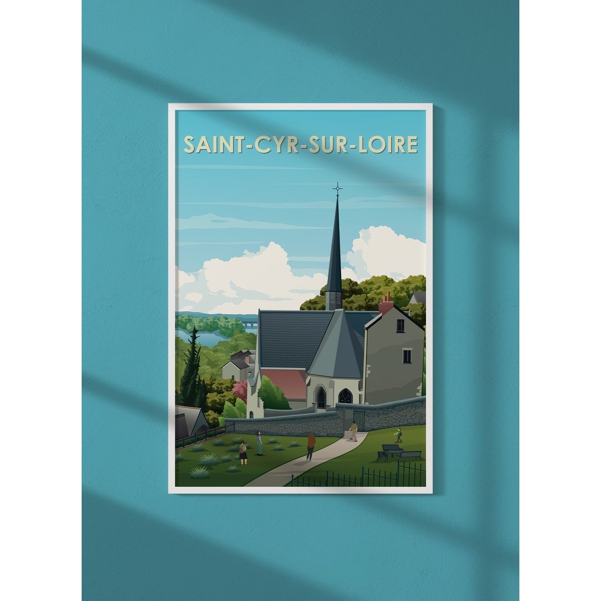 Affiche ville Saint-Cyr-sur-Loire blanc, L'AFFICHERIE