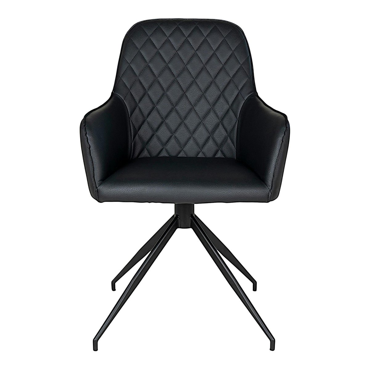 Chaise pivotante avec accoudoirs (lot de 2) SAVONE noir, PIER IMPORT