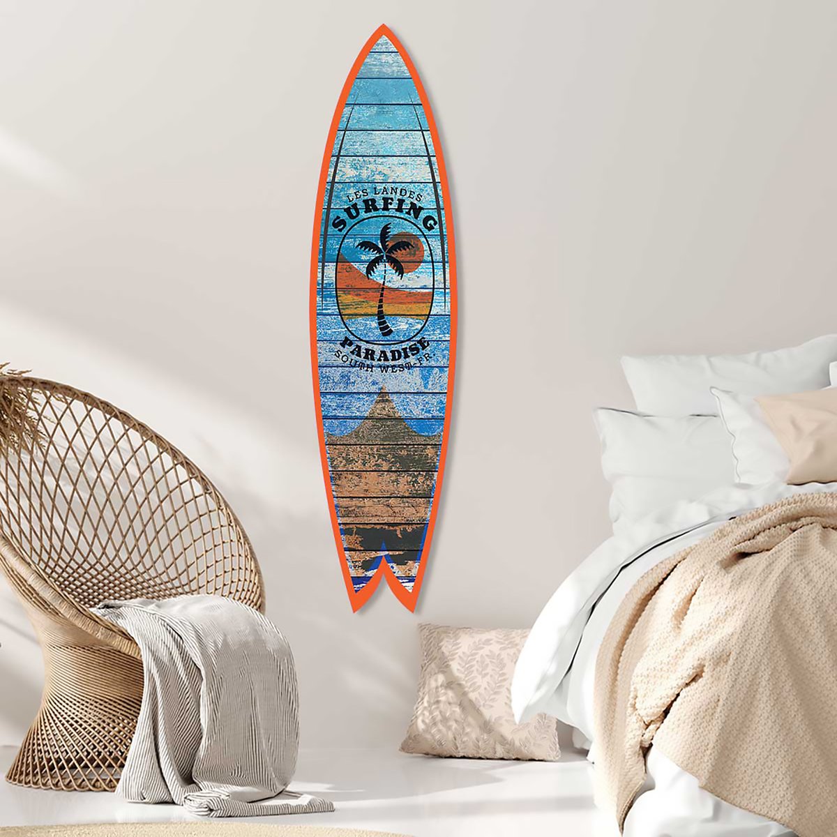 Planche de surf décorative les landes tableau alu dibond, HEXOA