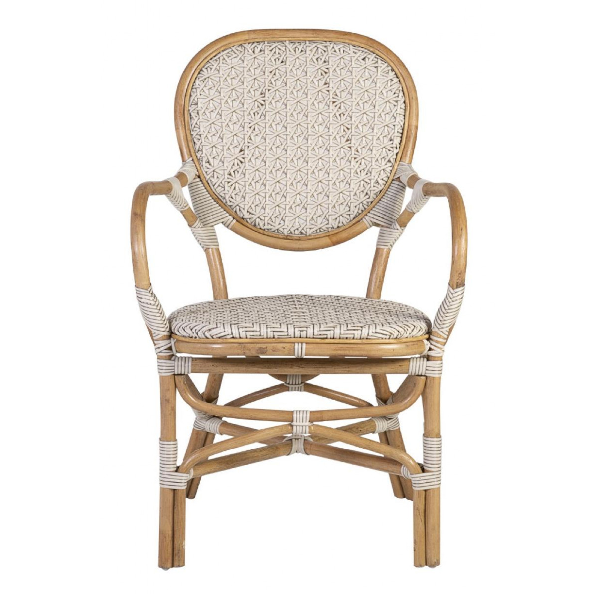 Fauteuil rotin marron, DECORATION D’AUTREFOIS