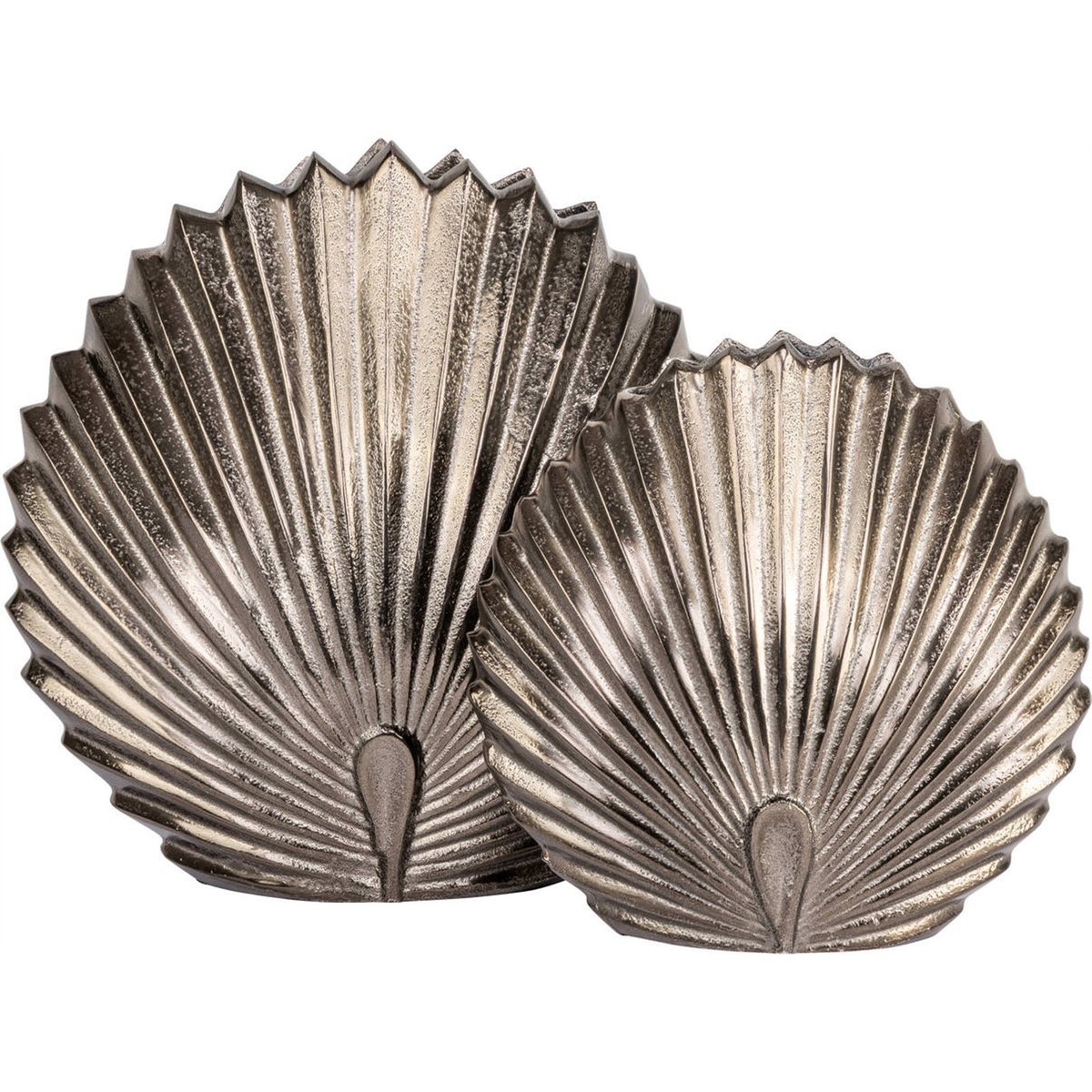 Vase coquillage en aluminium finition laiton laiton antique, RECOLLECTION