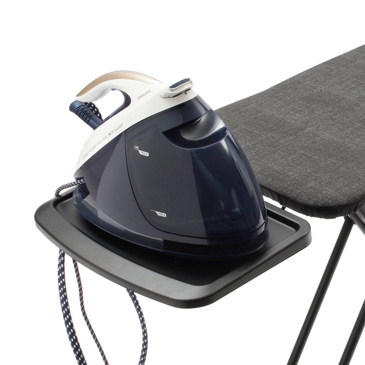 Table à repasser SOLID STEAM UNIT HOLDER denim black, BRABANTIA
