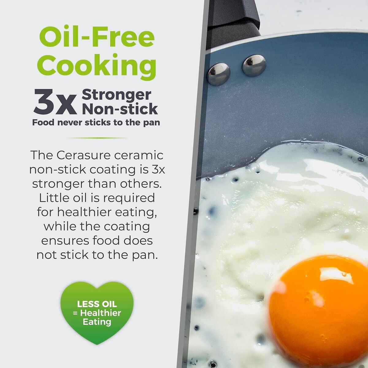 2-Piece Cerasure Frying Pan Set graphite, TOWER