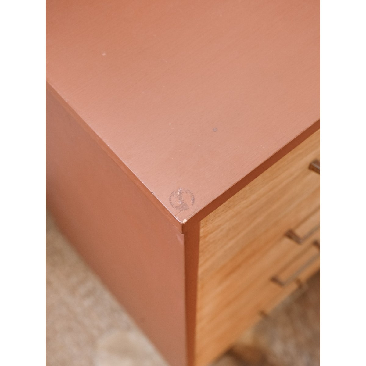 Commode scandinave en bois Olga N°1085 - Bon état bois clair, DEBONGOUT
