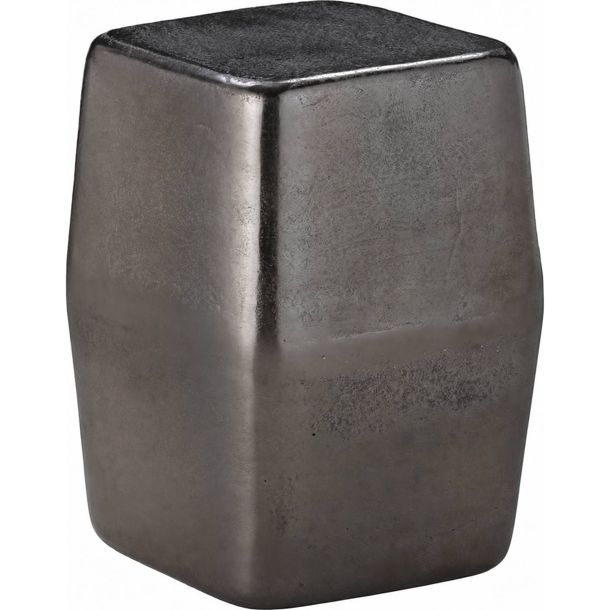 Table d'appoint métal au rendu sculptural nickel noir, RECOLLECTION