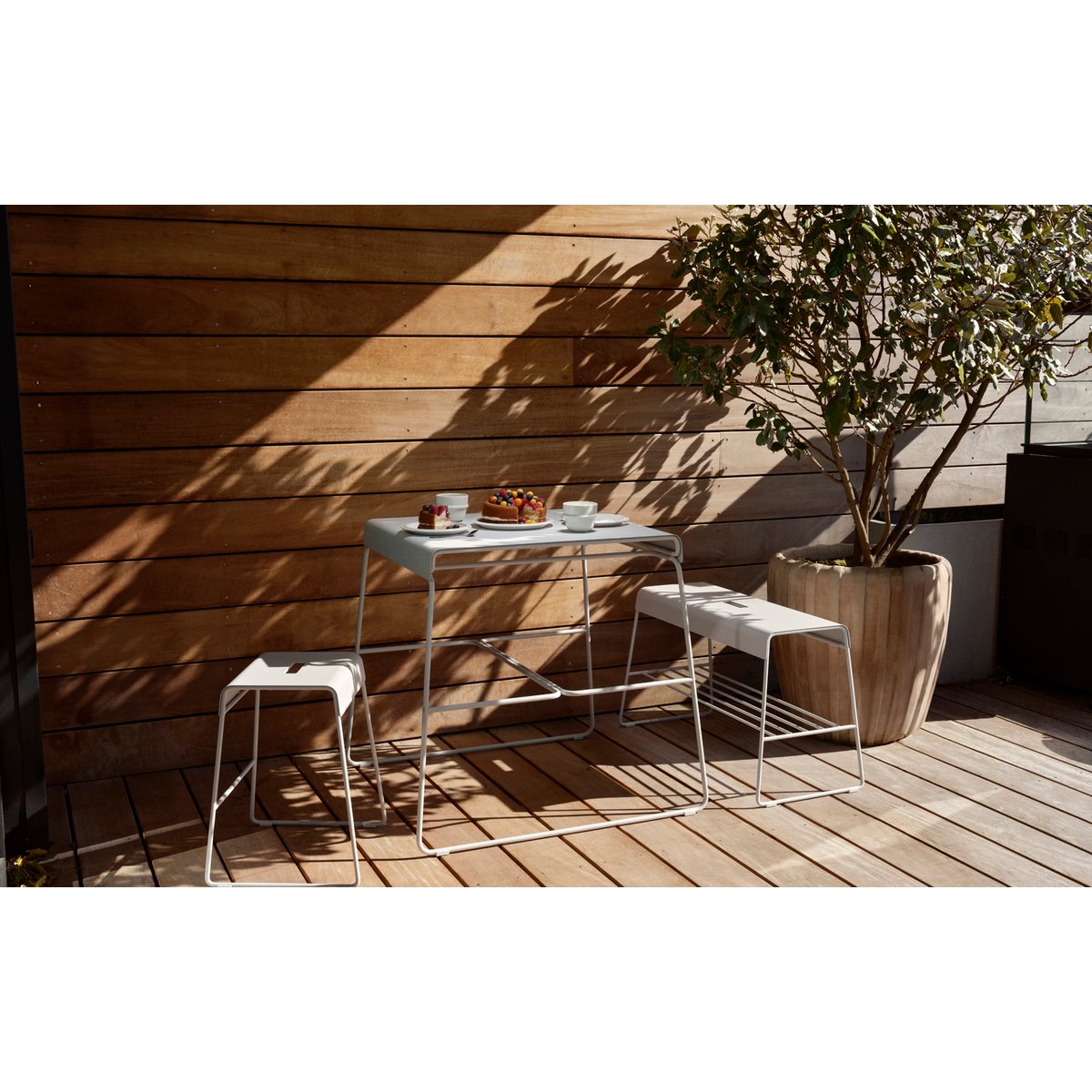 Table A-CAFÉ TABLE OUTDOOR gris clair, ZONE DENMARK