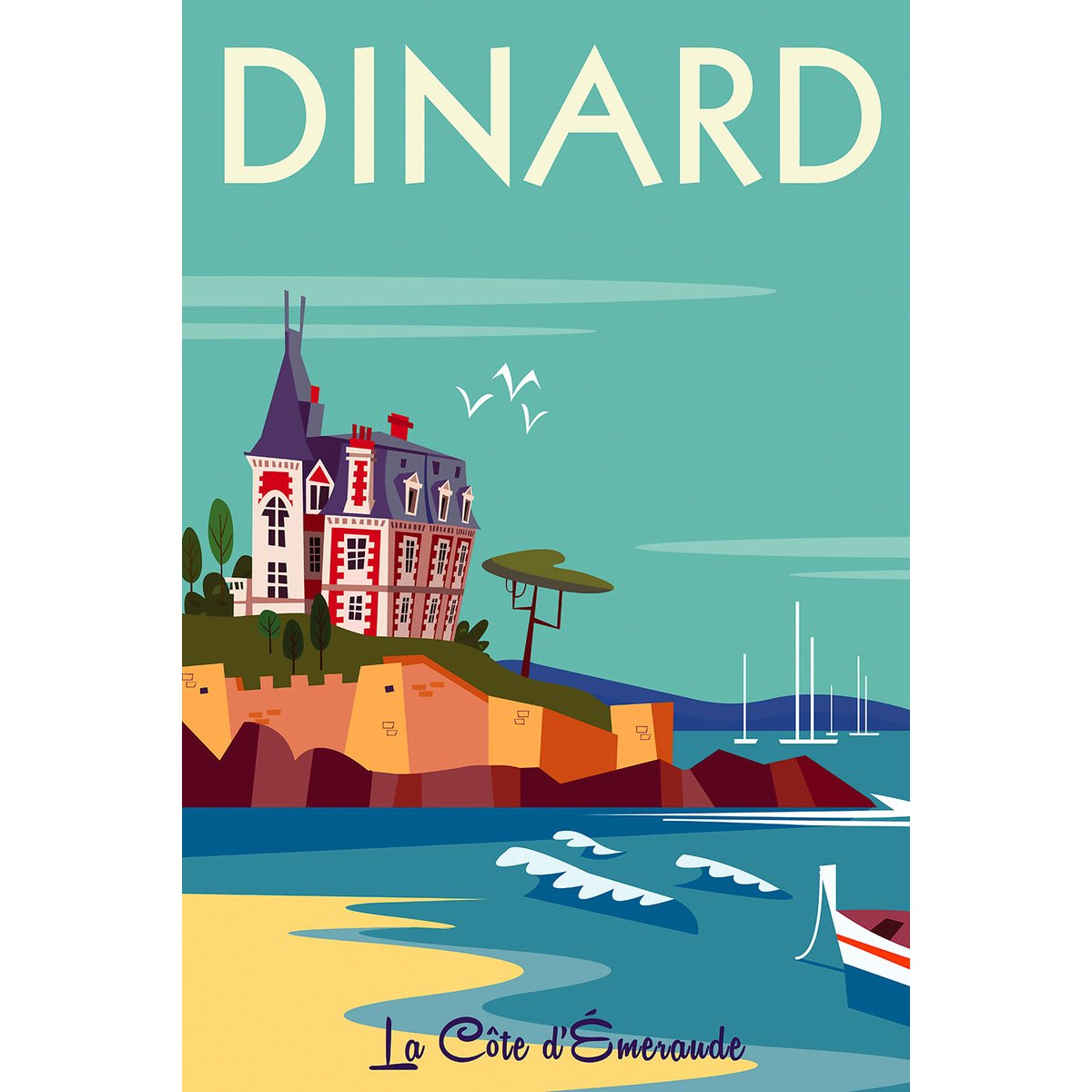 Tableau voyage à dinard tableau alu dibond, HEXOA