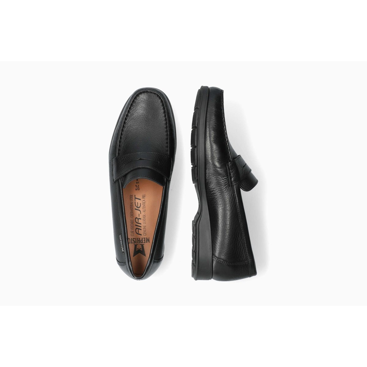 Mocassins en cuir HARPER noir 5144, MEPHISTO
