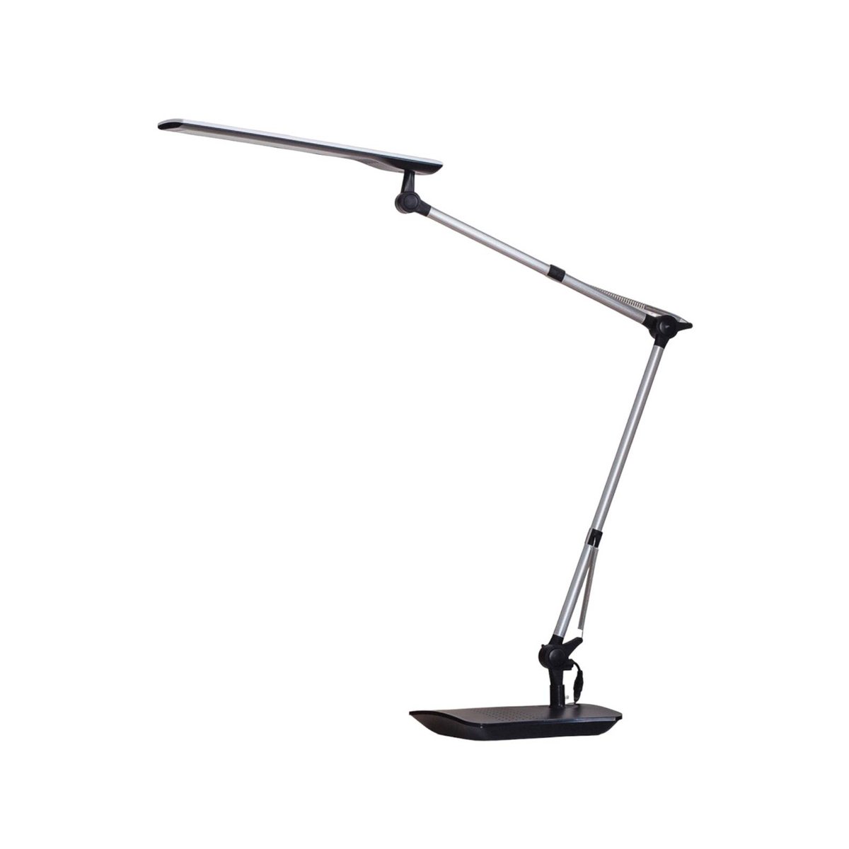 Lampe à poser moderneLED, Felipe blanc, noir, gris alu, LINDBY