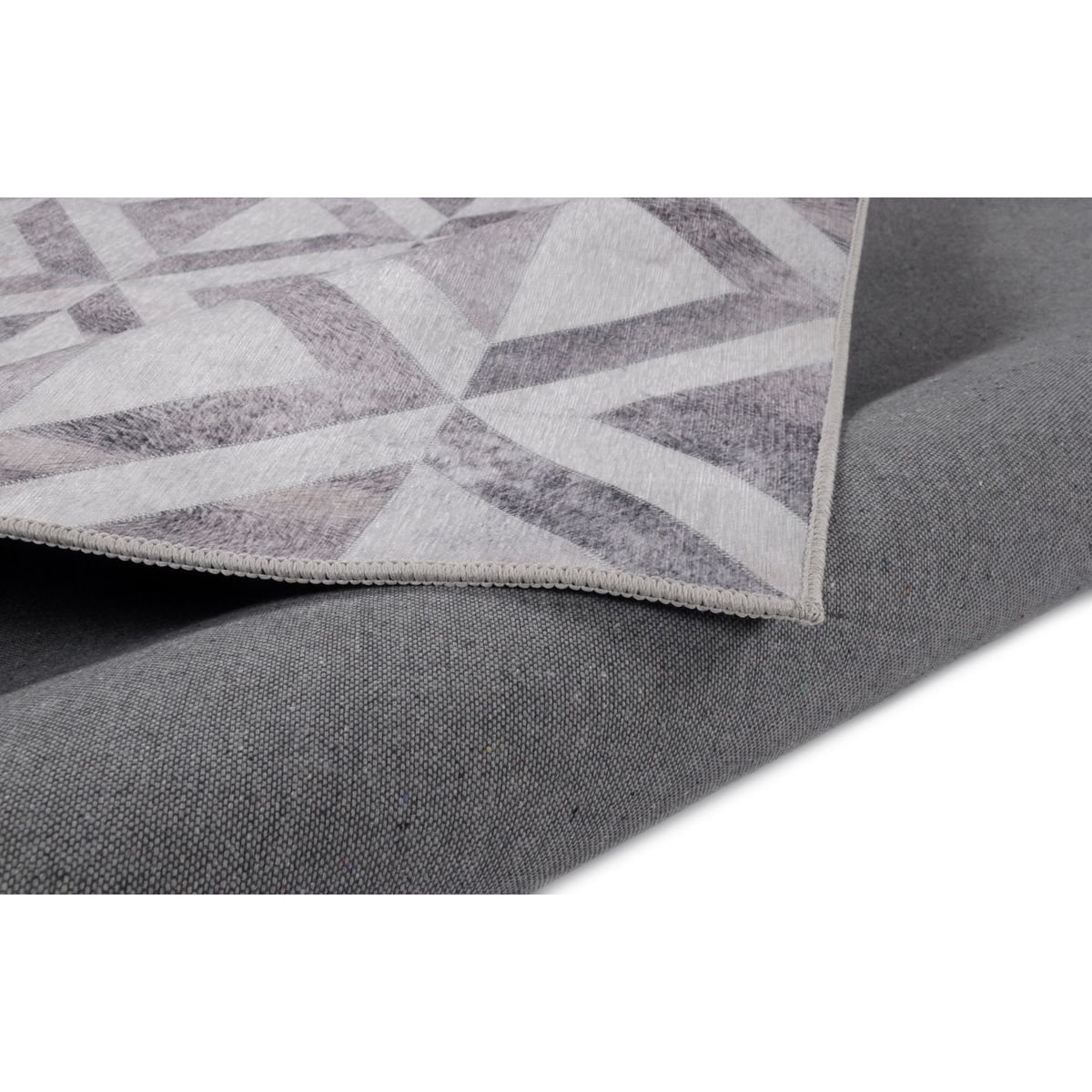 Tapis imprimé Serena, aspect cuir, plat gris, GINO FALCONE
