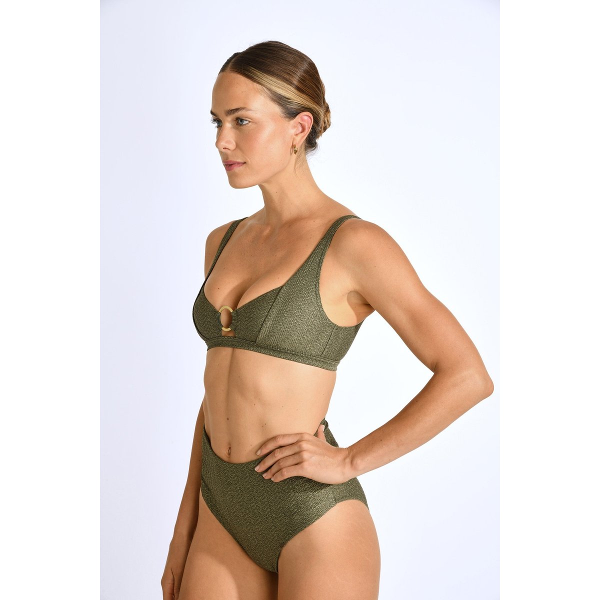 Haut de maillot triangle Maria - DORADAS kaki, LIVIA